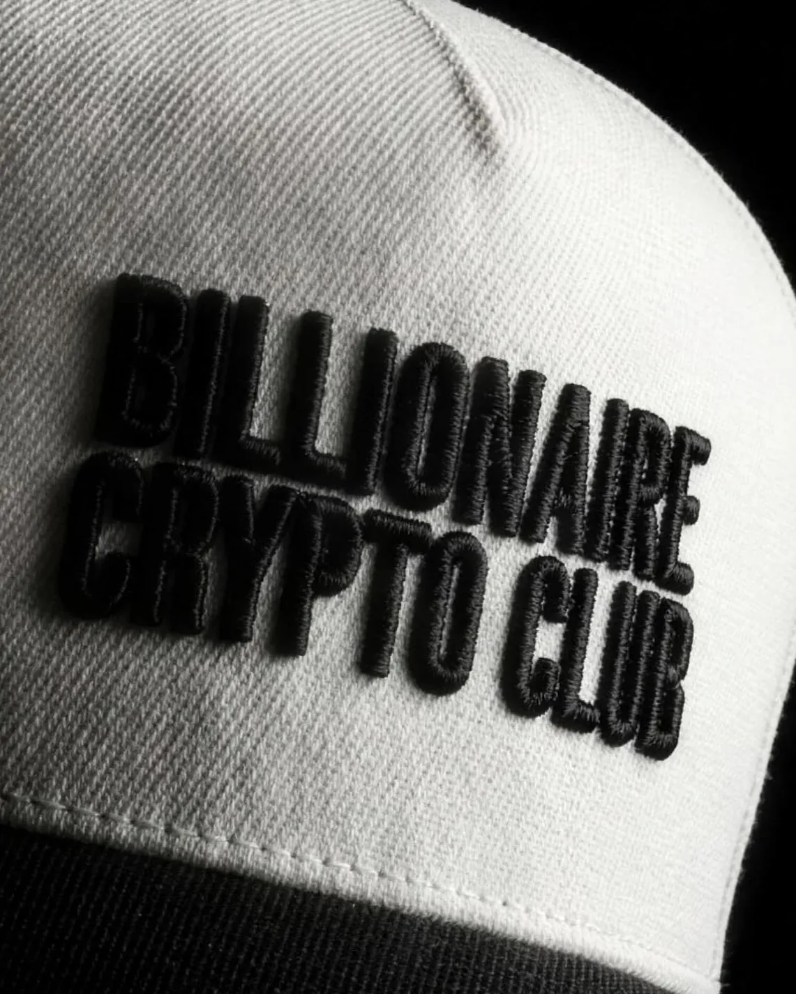 Macro of the black 3D embroidery on The Genesis